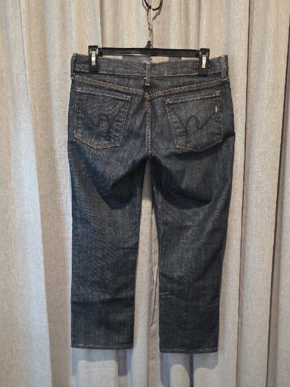 Citizens Of Humanity Kelly #063 Dark Blue Low Waist Stretch Cropped Jeans - Picture 4 of 16